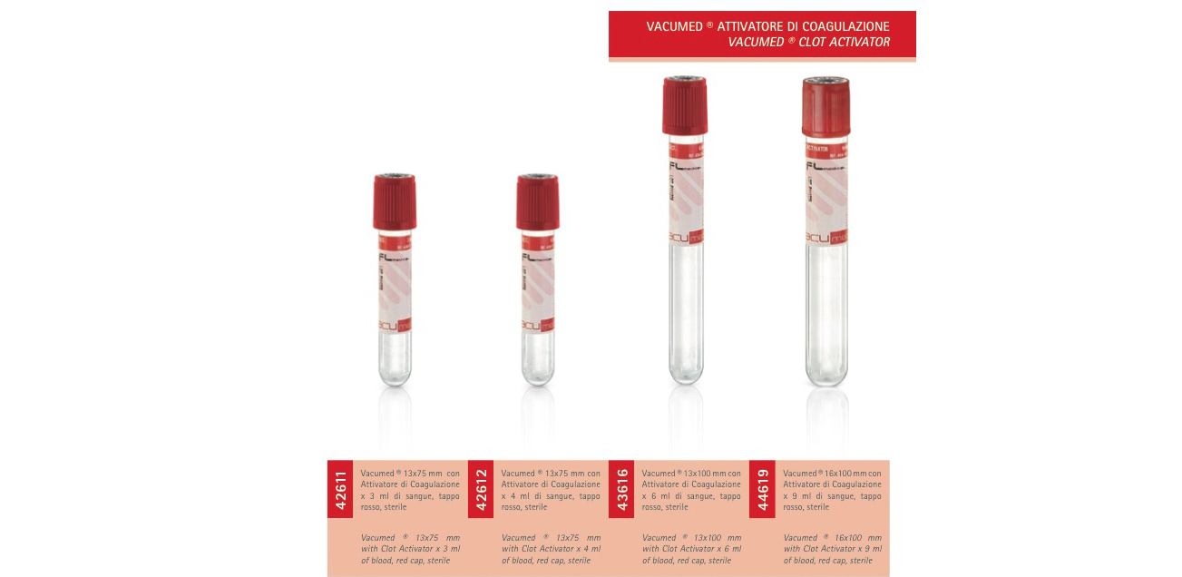 CLOT ACTIVATOR TUBES